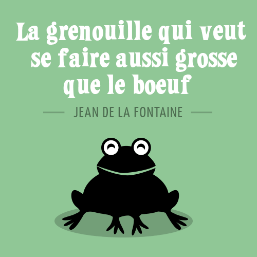 Image de La Grenouille qui veut se faire aussi grosse que le Bœuf