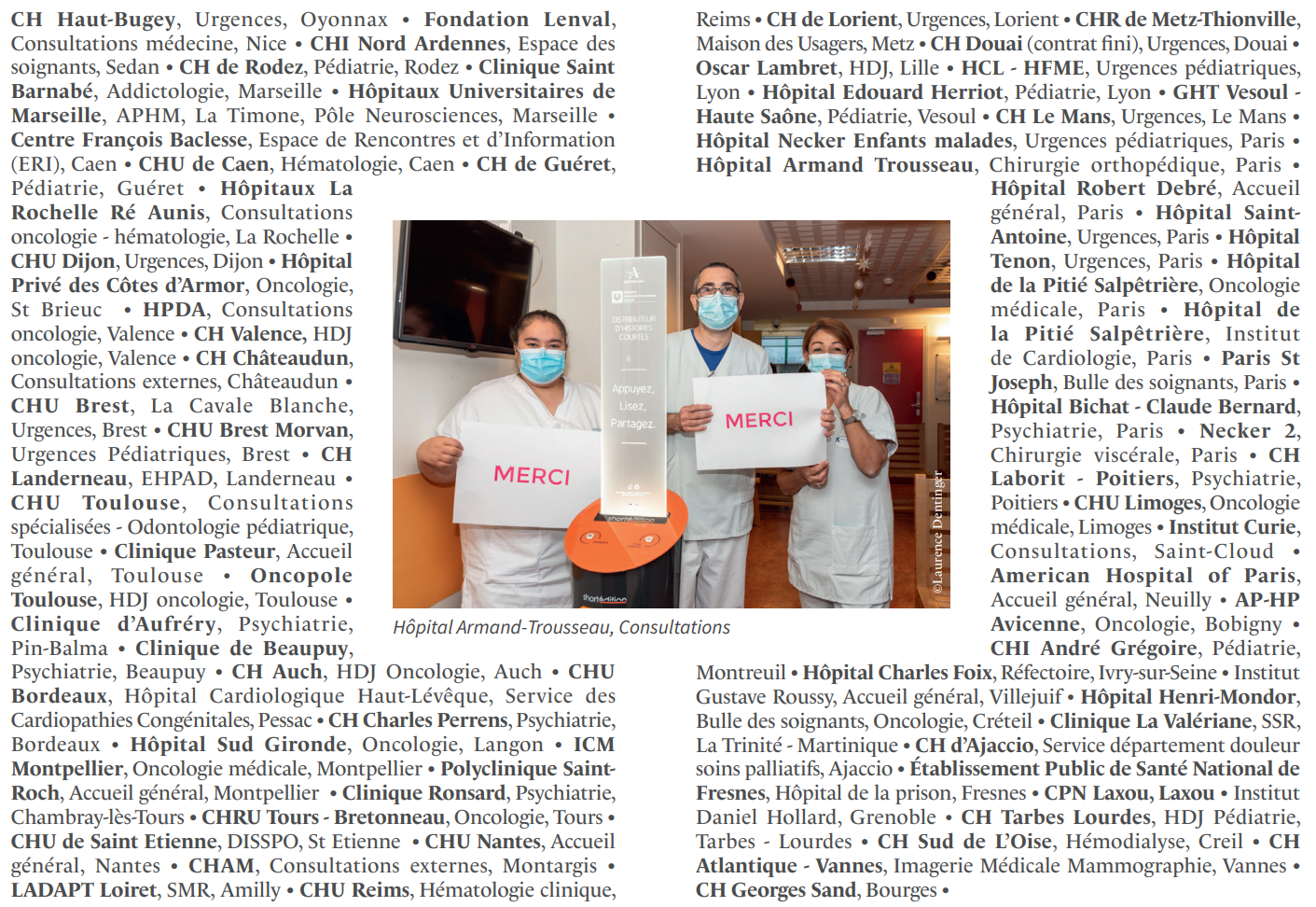 lecture à l'hôpital