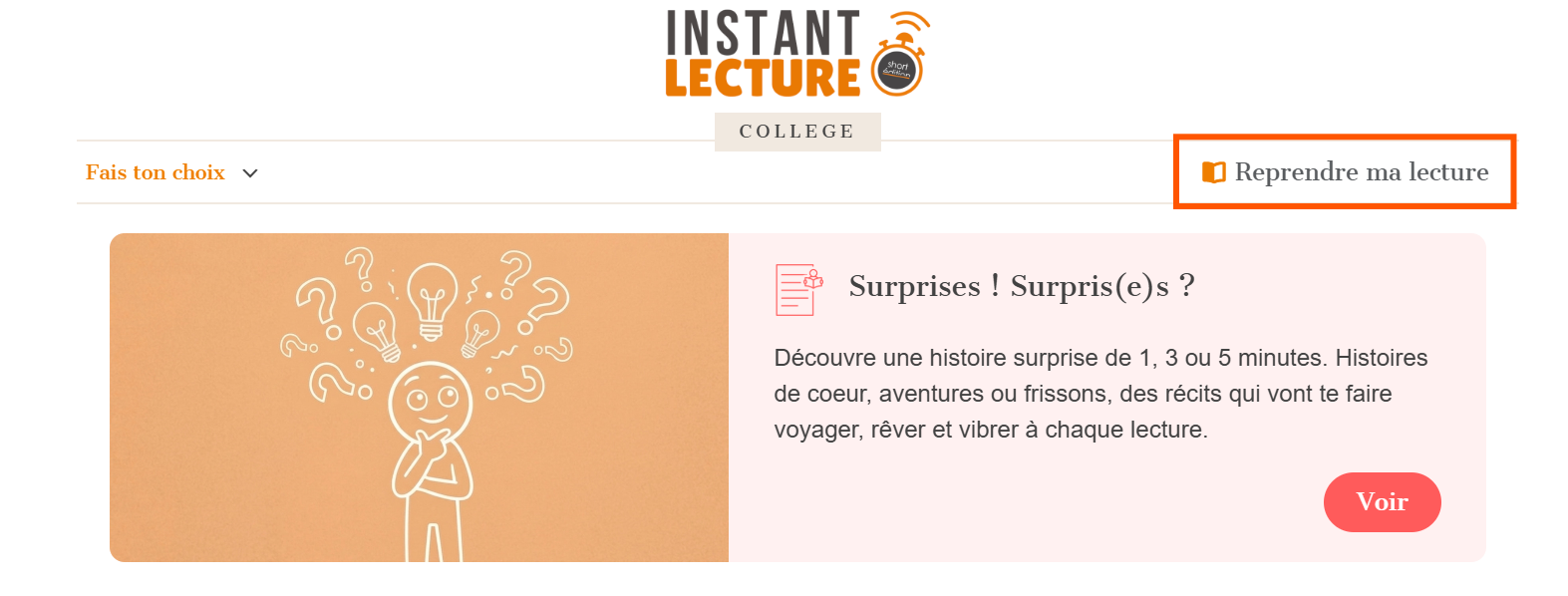 Reprendre ma lecture