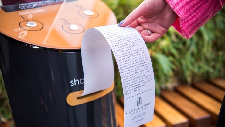 Image of These Lovely Machines Dispense Short Stories To London Commuters